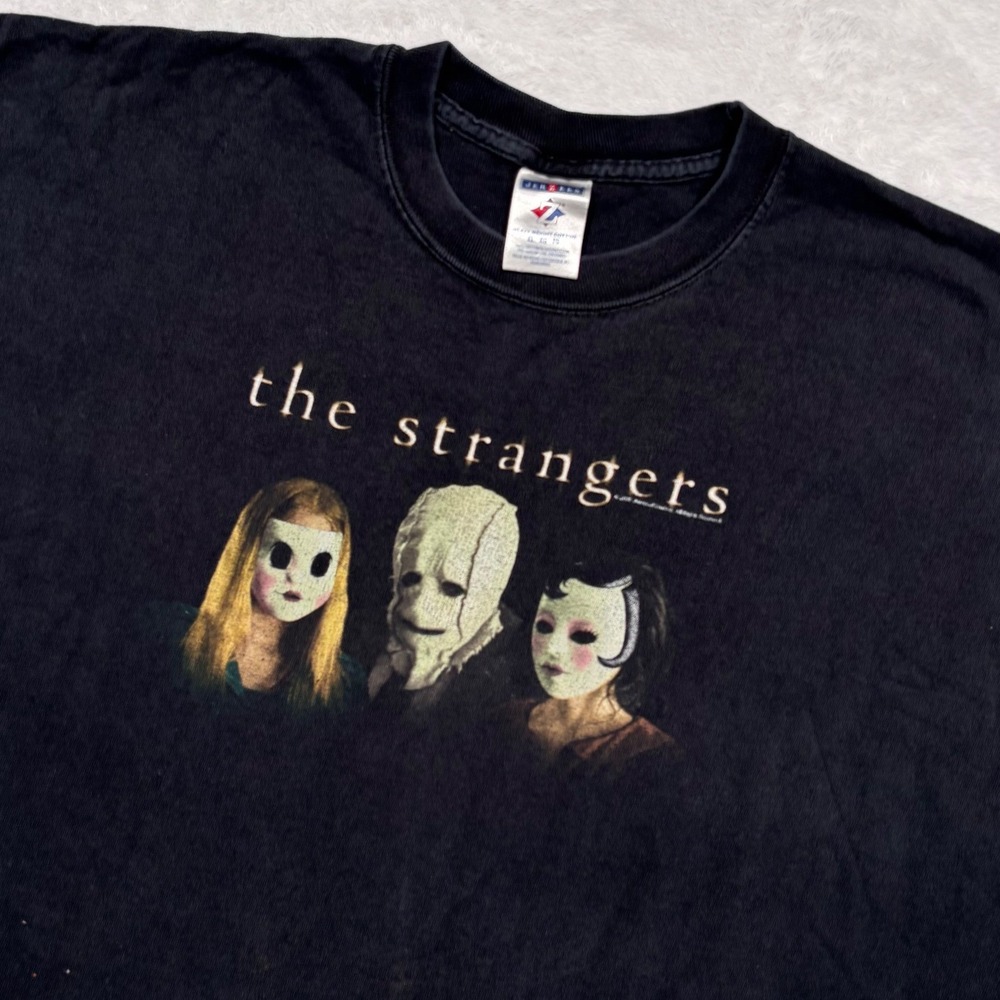 The Strangers Movie Promo TShirt Men XL Black 2008 Horror Graphic Distressed Tee